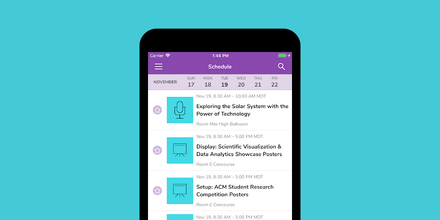 mobile app screen